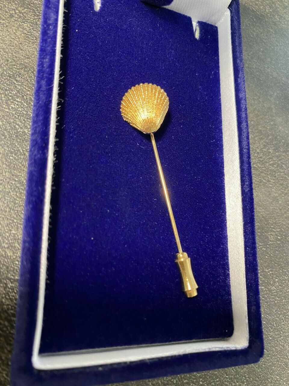 Tiffany & Co. Scallop Shell Stick Pin Vintage 14k
