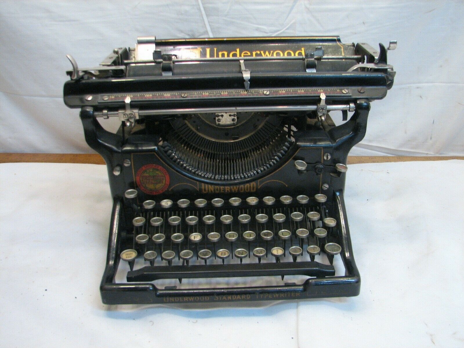 Underwood No. 5 Antique Typewriter Standard Mechanical Writing Machine Age 12"