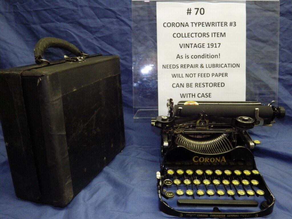 1917 Corona Antique Typewriter #3